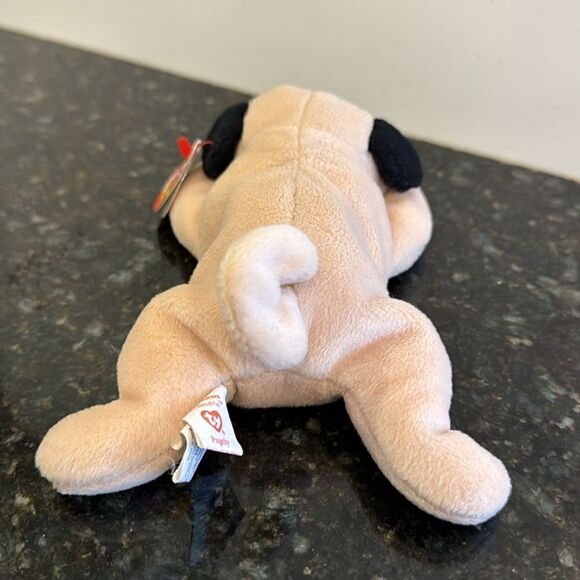 Ty Beanie Baby Pug "Pugsly" W/ Tags 8" Long 1996 * SKU 29, 67 - Picture 4 of 10